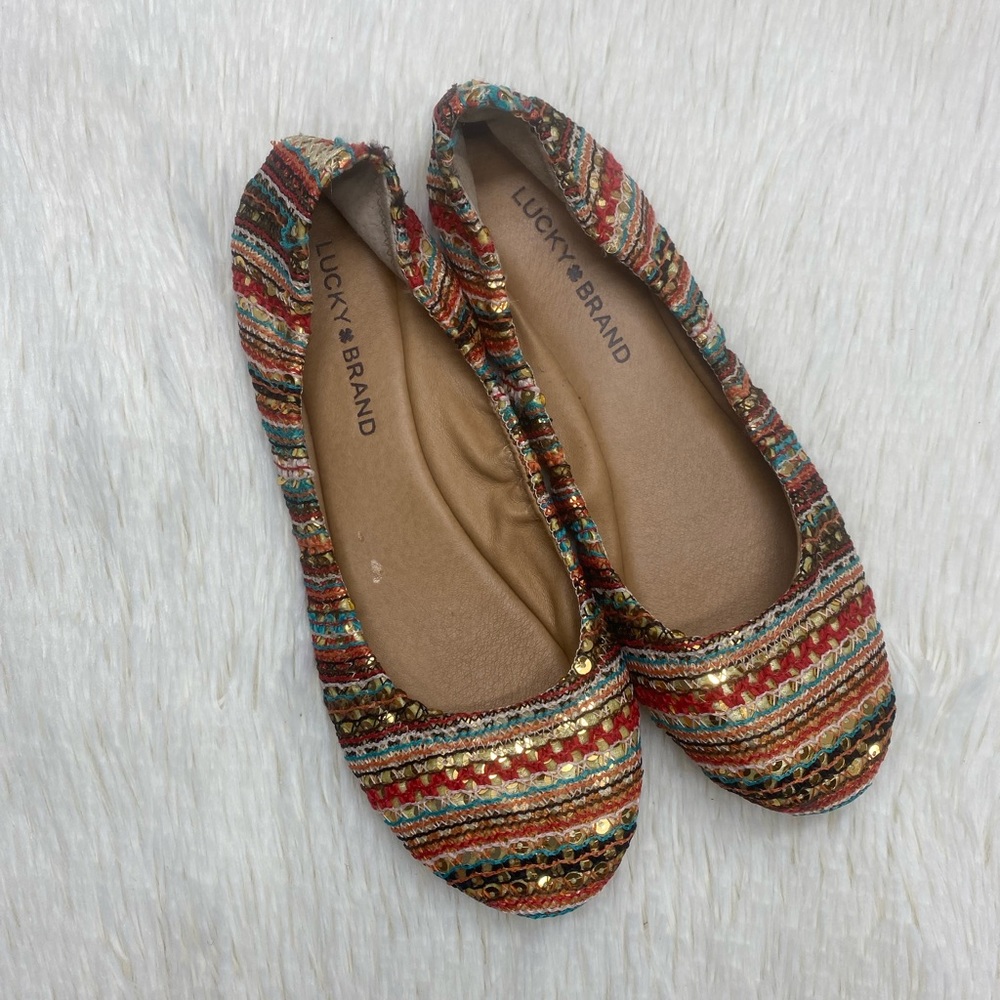 lucky brand flats emmie womens size 7.5m